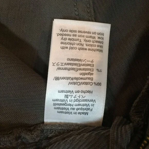 J.Crew 484 Slim Fit Gray Corduroy Jeans Mens Size 34 x 32 - Picture 5 of 9